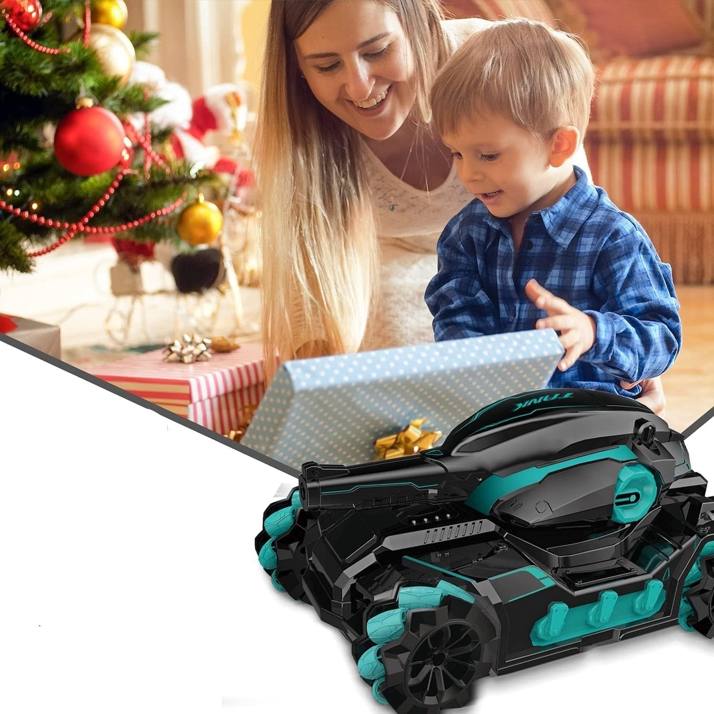 Norvo | AquaBlast | Den ultimate vannkrig opplevelsen - RC Tank med gestkontroll og vannbombe skyter!