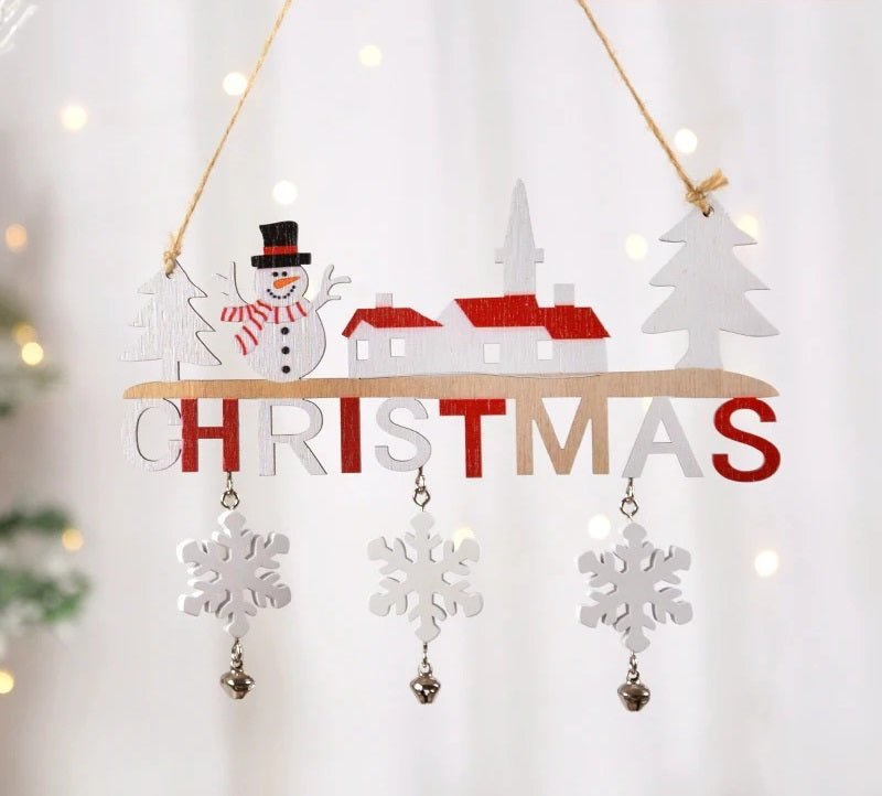 Norvo | Gnome Julestrad Tre Henge Ornament Skilt - Sett med 5 – Festlig Juledekorasjon for Hjem, Dør og Tre, Perfekt for Høytidsstemning