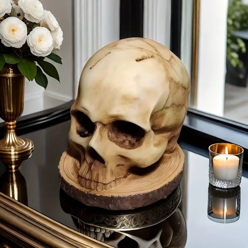 Norvo | Gothic Skull – Håndlaget knivholder for mørk kjøkkenestetikk