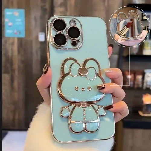 Norvo | 3D Kanin Koreansk Stil Speil iPhone Etui