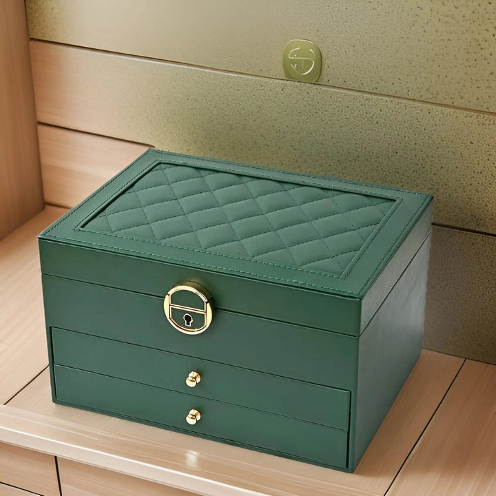Norvo | EleganceBox – Luksuriøs Multi-Lag Smykkeorganisator i Premium PU Skinn