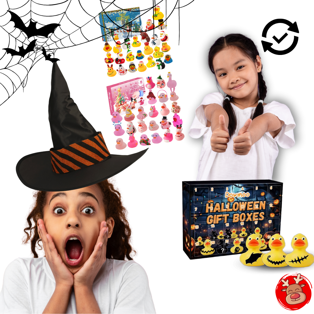 Andejulekalender med Halloween- og Juletema