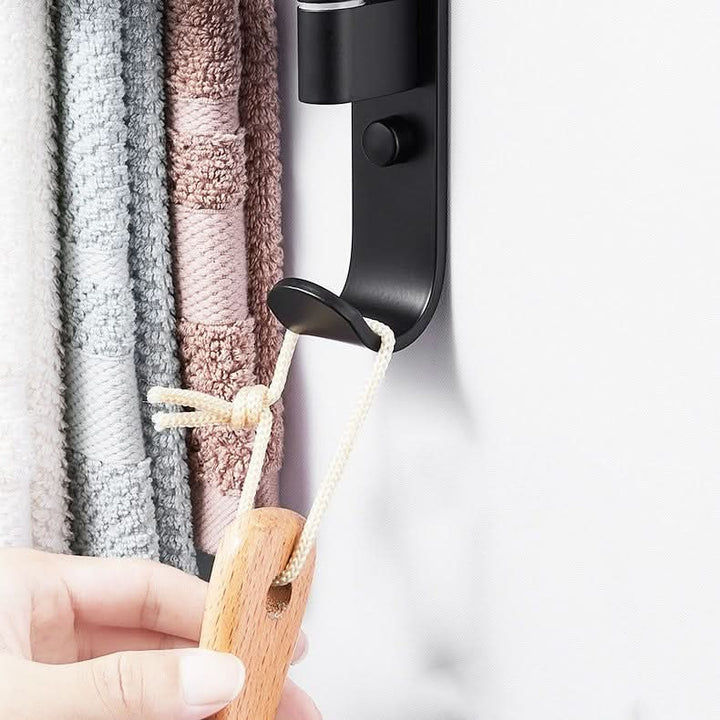 Norvo | TidyRack 5-armet håndkleorganisator – Plassbesparende håndkleholder i matt svart
