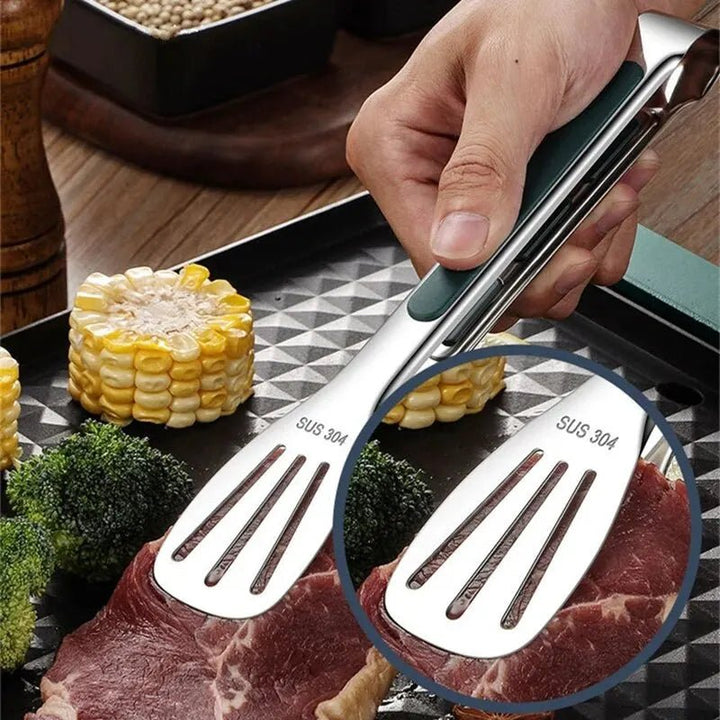 Norvo | HandyTongs – Rutsjefrie rustfritt stål tang for kjøtt, salat og brød