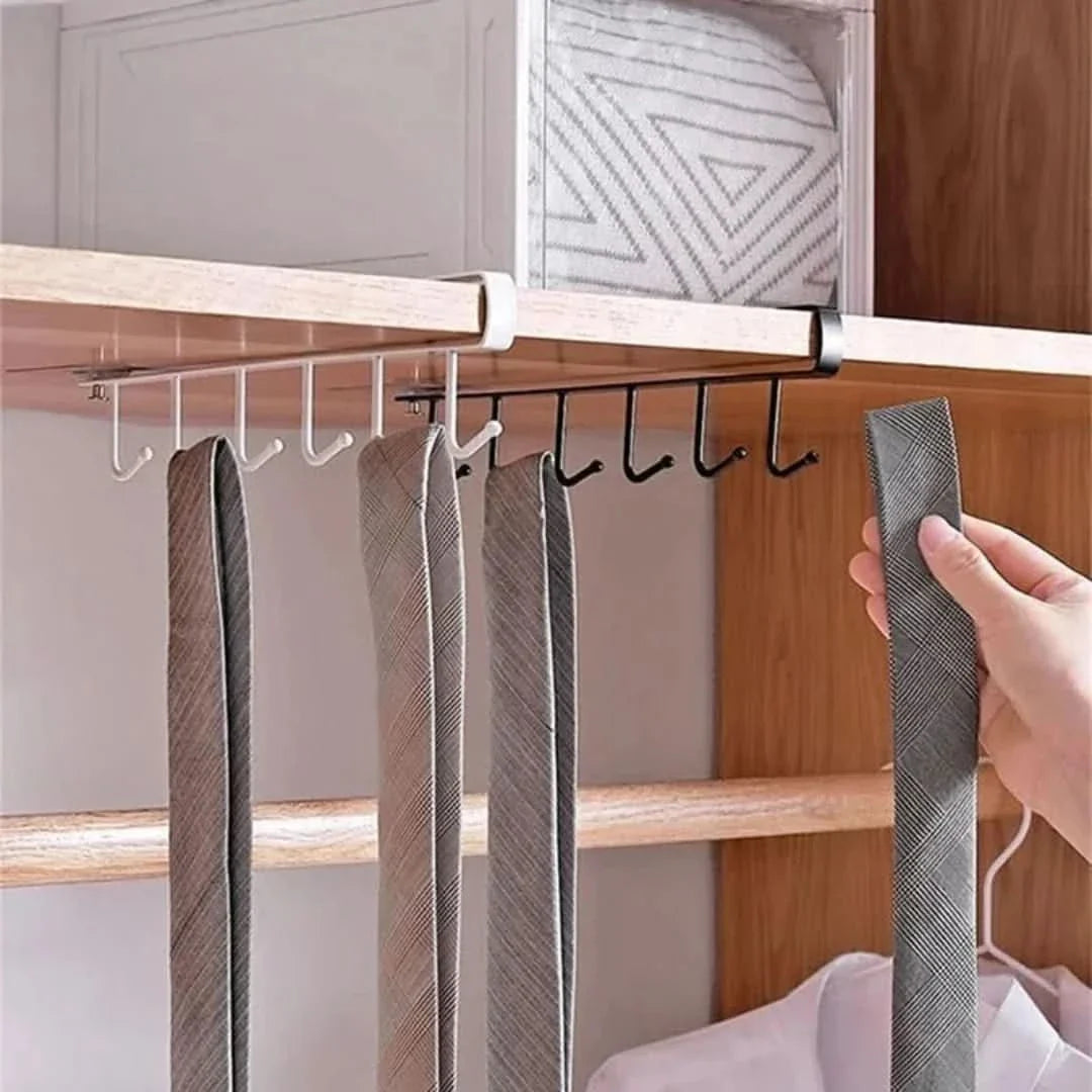 Norvo | Under Cabinet Hanging Rack – Plassbesparende Kjøkkenorganisator