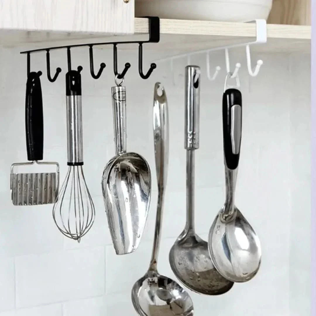 Norvo | Under Cabinet Hanging Rack – Plassbesparende Kjøkkenorganisator