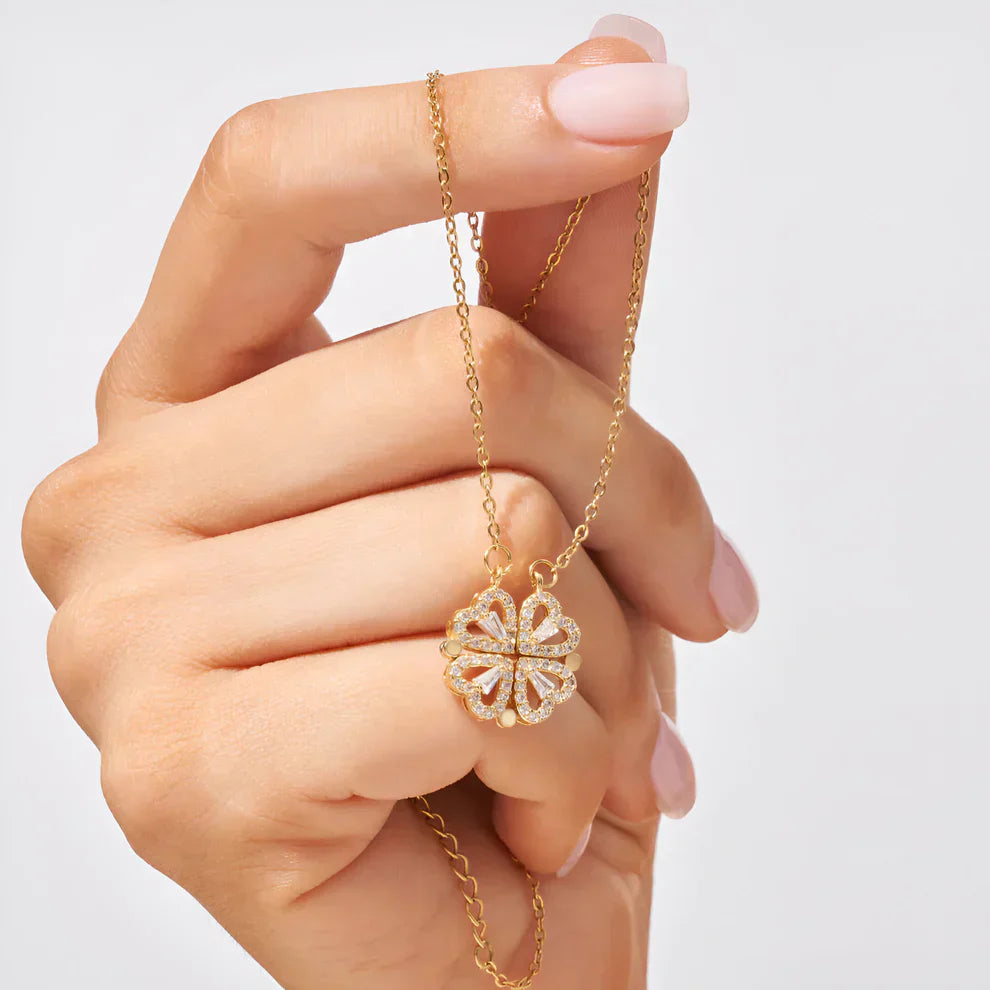 Norvo | Hjerteformet halskjede med krystaller