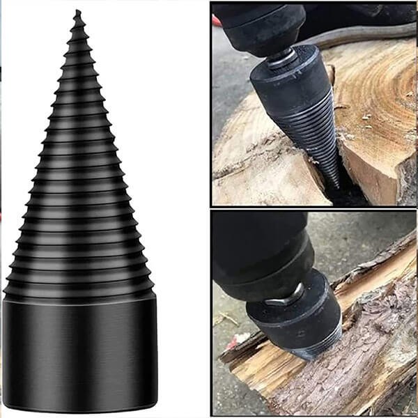 Norvo | Avtakbar boremaskin for vedkløyving, elektrisk boremaskin for husholdningsbruk, robust boremaskin