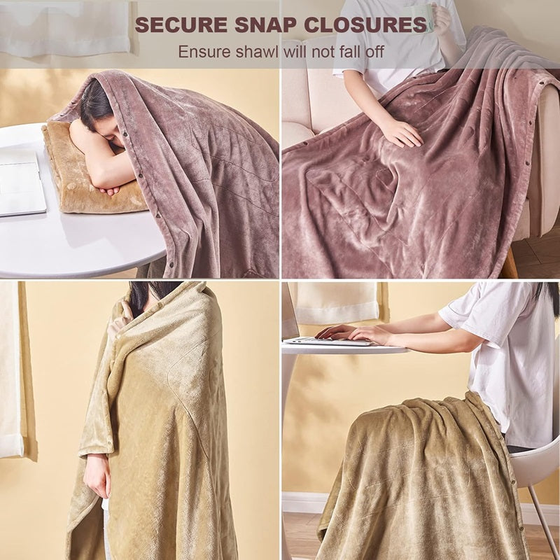 Norvo | Bærbar elektrisk oppvarmet teppe med justerbare varmeinnstillinger - 39"x31"