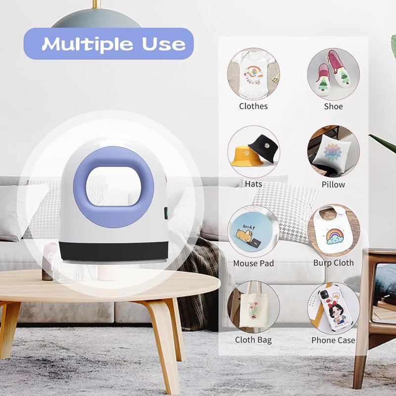 Norvo | Bærbar Mini Varmpressemaskin for Skjorter og Håndverk