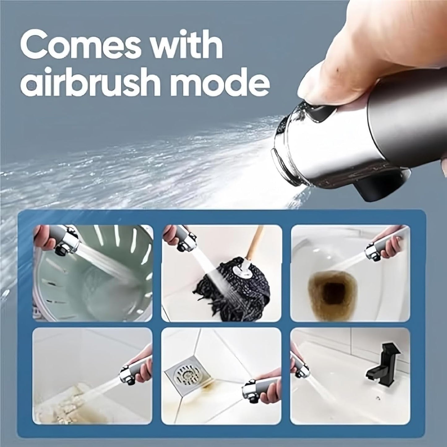 Norvo | Høytrykk massasje dusjhode - Hånddusj med 3 spraytyper og filtre