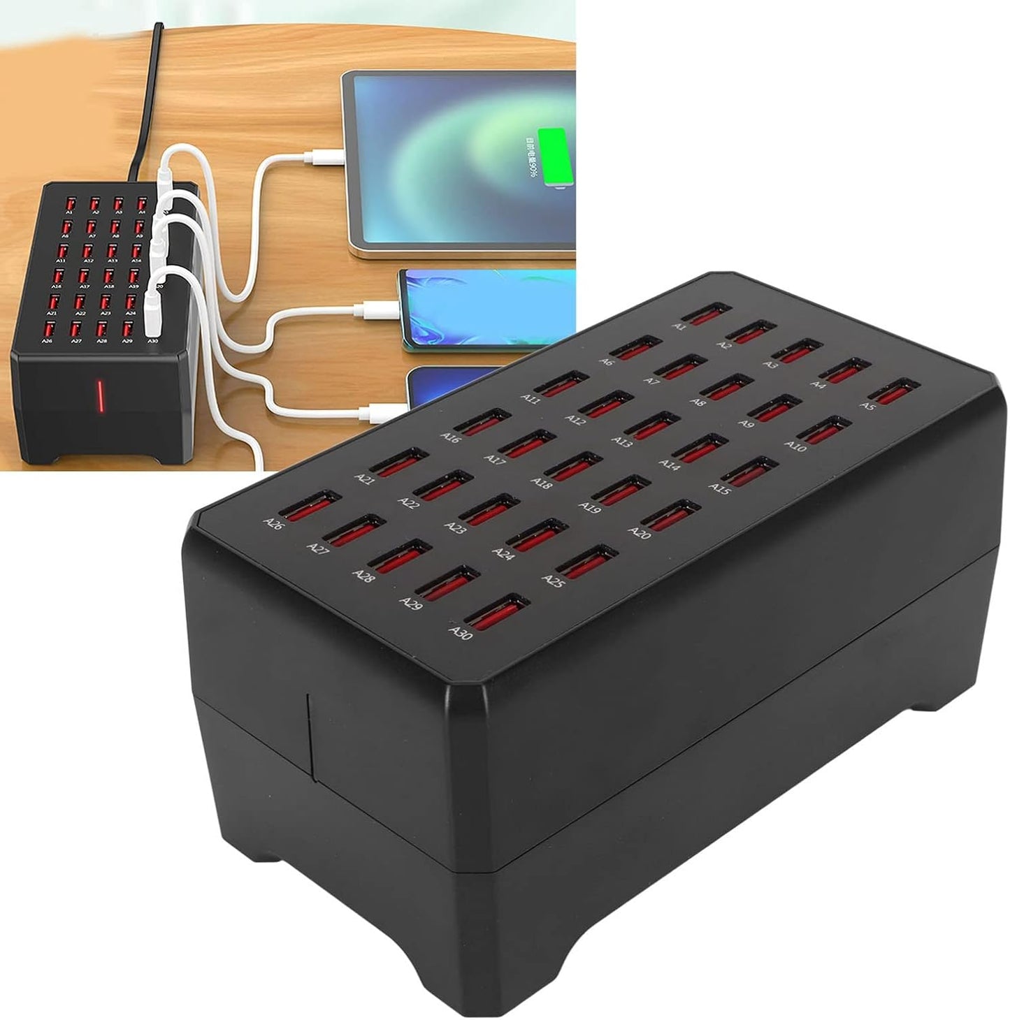 Norvo | USB Multi-Port Desktop Laderstasjon