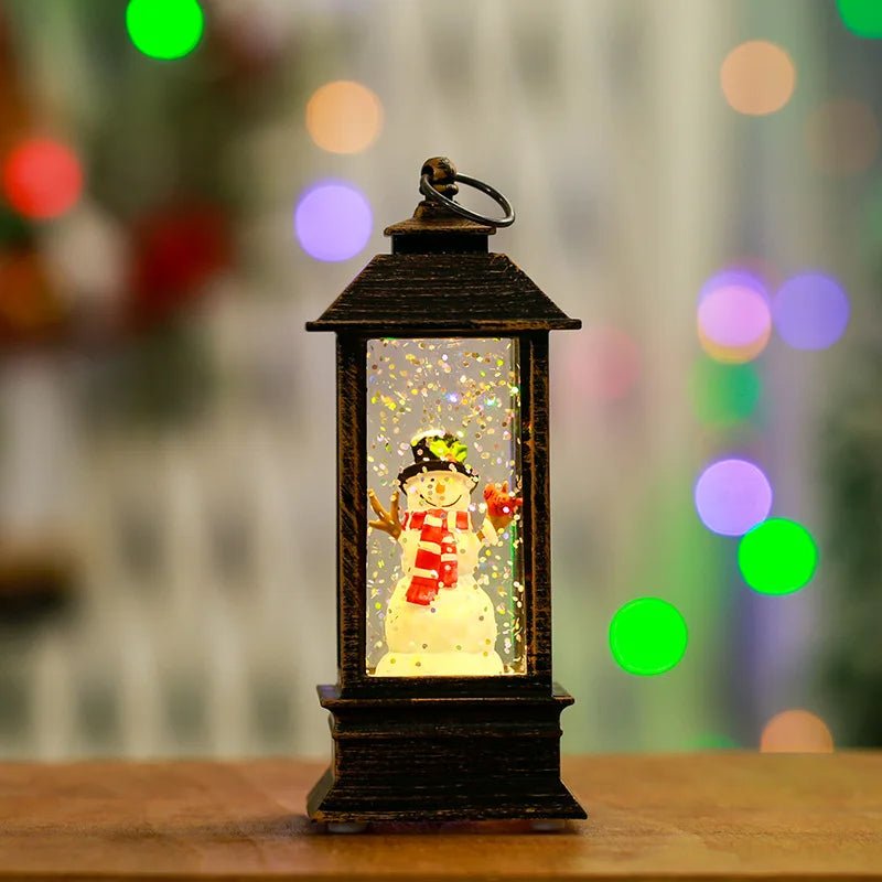 Norvo | Ferie Lantern - Christmas Snow Globe Vintage Lantern Suitable for Party, Wedding, Indoor, Outdoor and Terrace