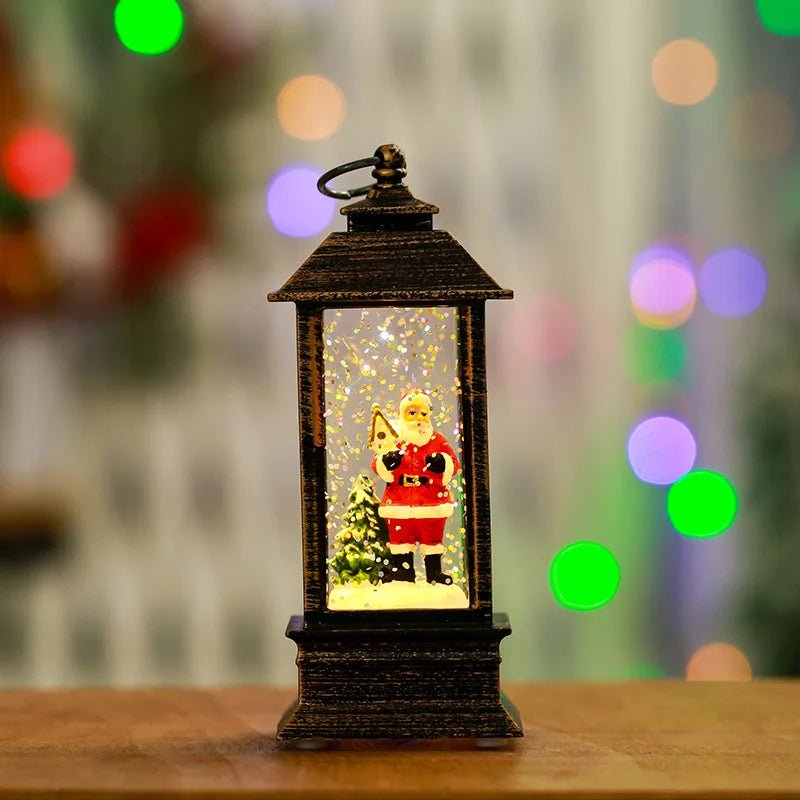 Norvo | Ferie Lantern - Christmas Snow Globe Vintage Lantern Suitable for Party, Wedding, Indoor, Outdoor and Terrace