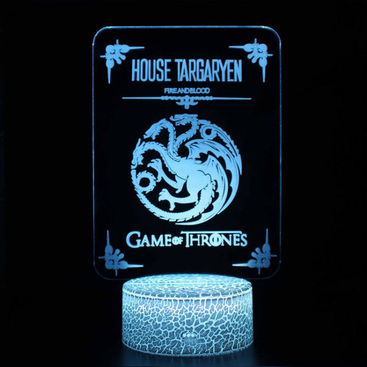 Norvo | 3D Lampe Game Of Thrones Hus Targaryen