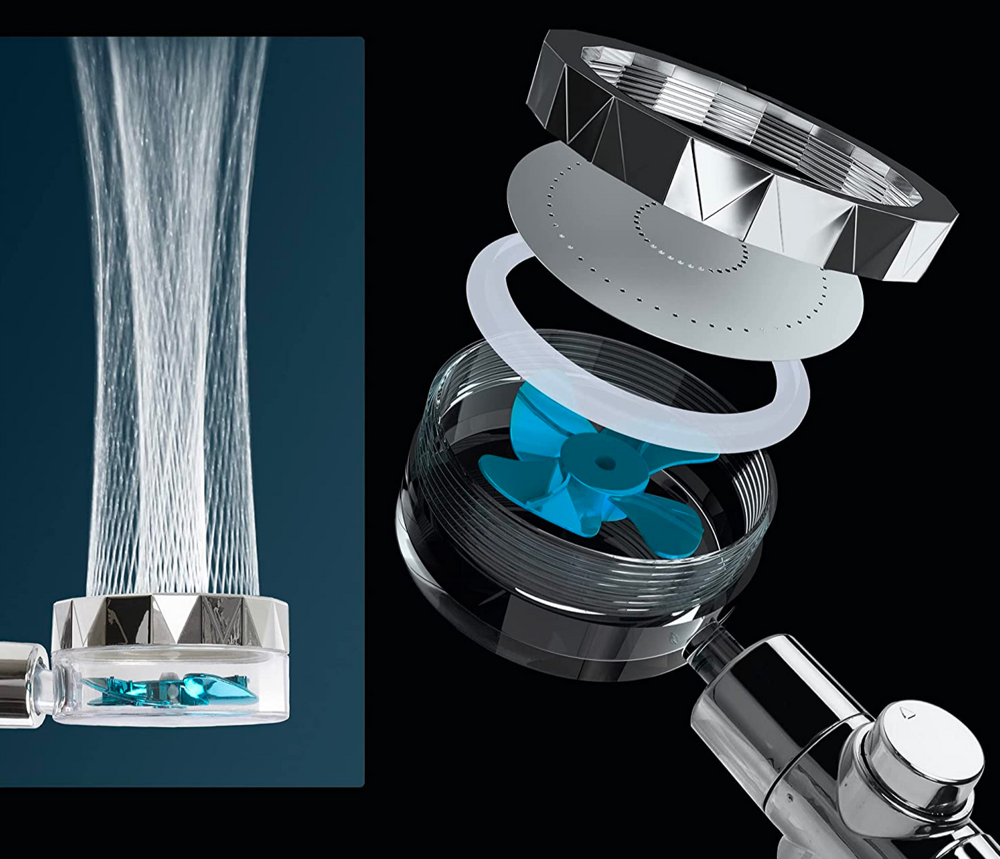 HydroPower Dusjhode – Bærekraftig Dusjstråle med Filter Norvo