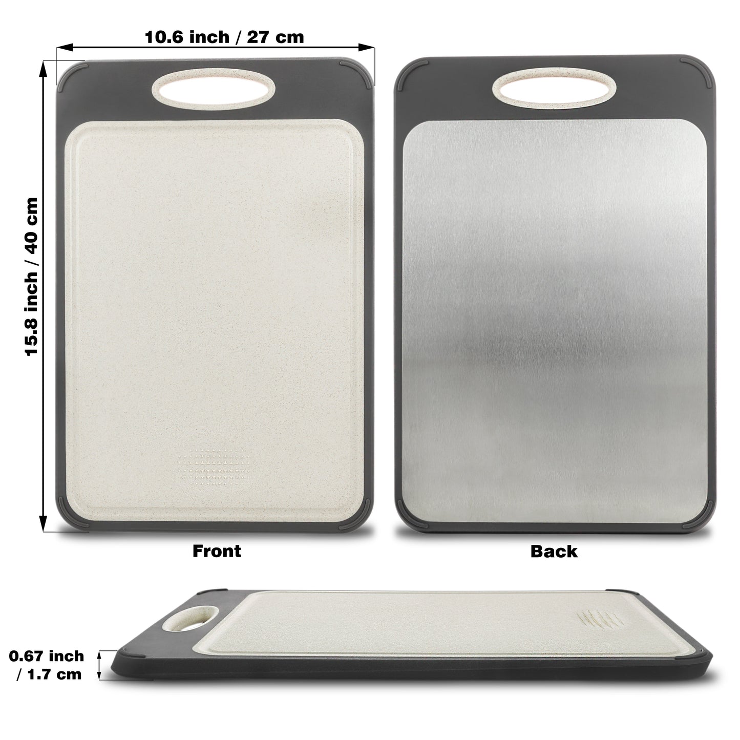 Frendorf | Hygienisk Rustfritt Stål Skjærefjøl - SteelSafe