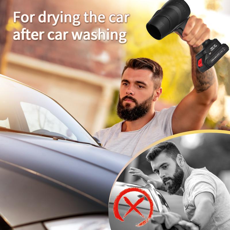 Norvo | AirBlast Pro Høyttrykk Luftblåser – Kraftig Trådløs Rengjøringsverktøy for Bil, Hjem og Hage