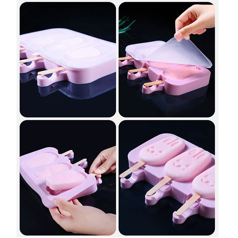 Iskremform Popsicleformer med lokk DIY Hjemmelaget Is Lollyform | Norvo