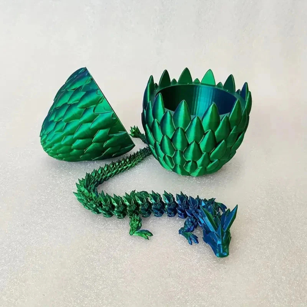 Norvo | Drageegg Krystall Figur 3D Printet Leketøy