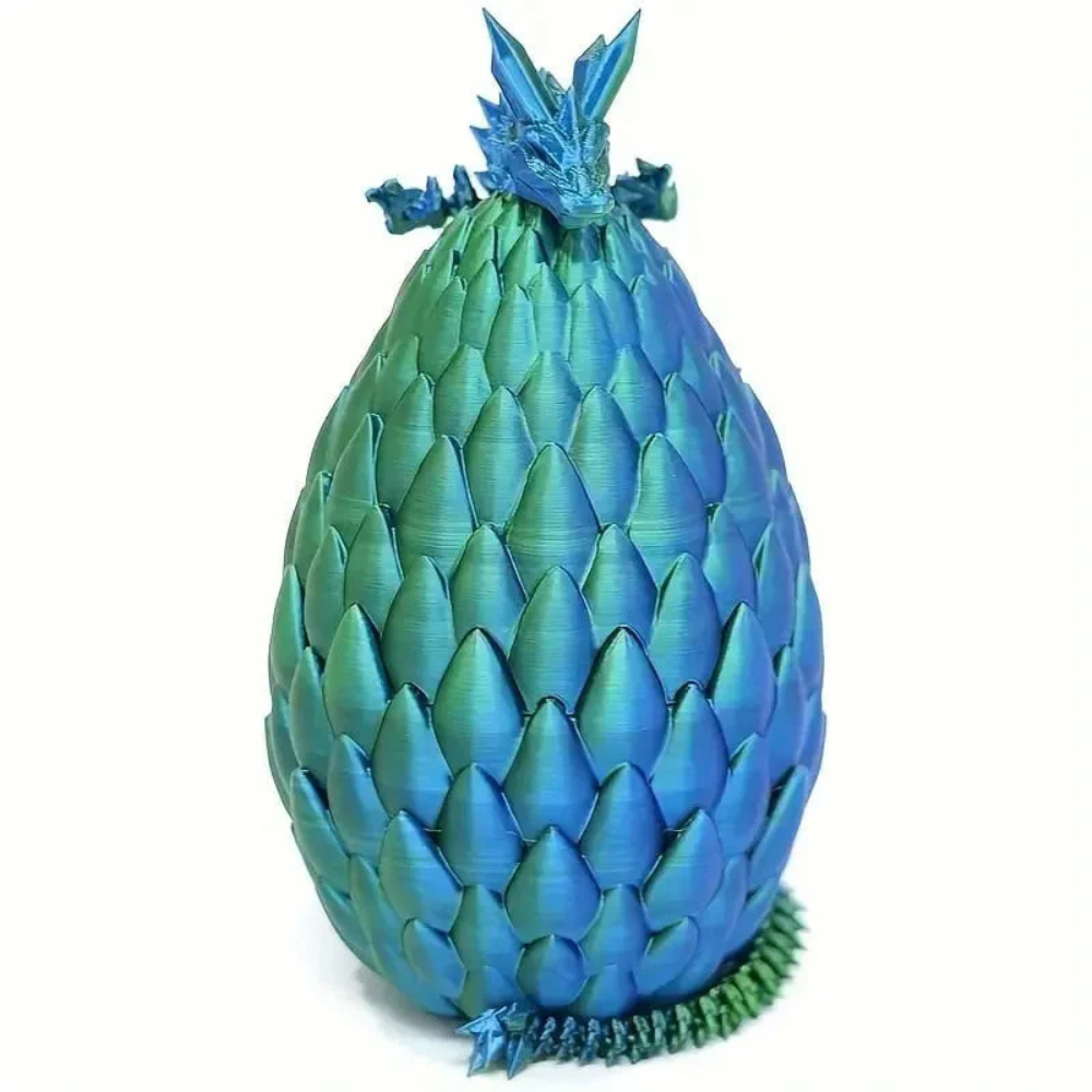Norvo | Drageegg Krystall Figur 3D Printet Leketøy