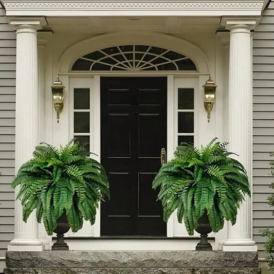 Norvo | UV Resistant Artificial Boston Fern – Livaktig Grønt for Innendørs og Utendørs Arealer