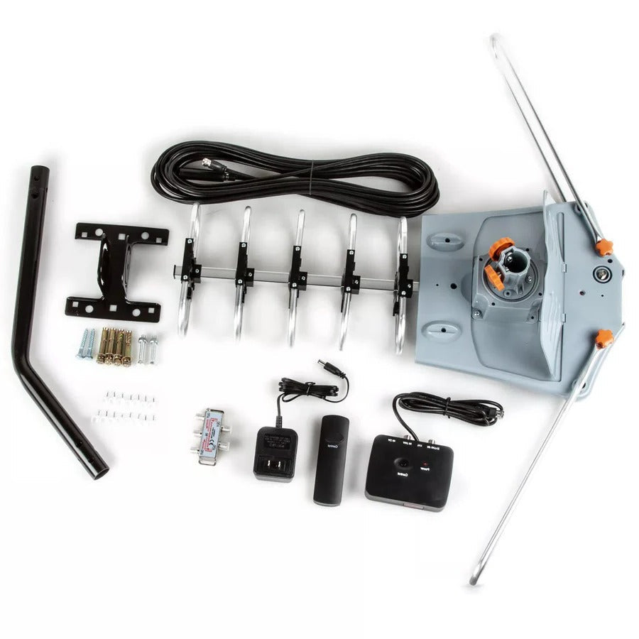 Norvo | Long Range Digital HD TV Antenne med Full 360 Retningsbestemt Motor og Monteringsstang