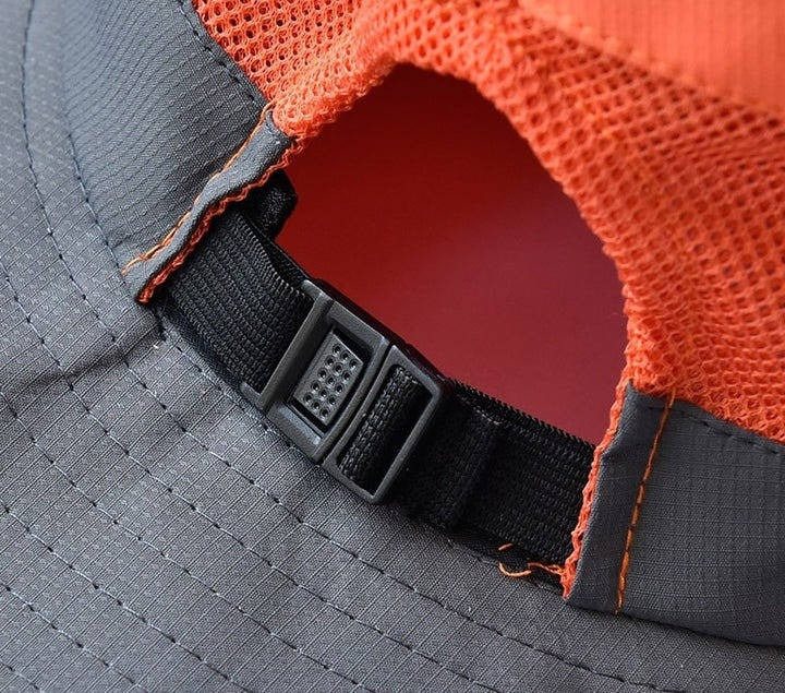 Norvo | Sammenleggbar Solhatt, UV Beskyttelse Fisker Stil med Justerbar Rem