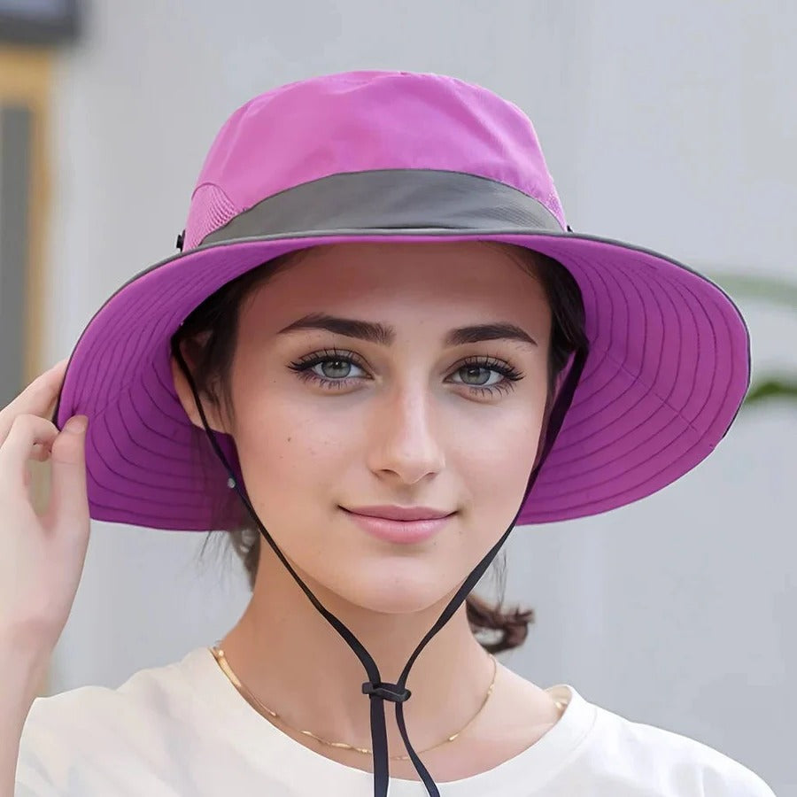 Norvo | Sammenleggbar Solhatt, UV Beskyttelse Fisker Stil med Justerbar Rem