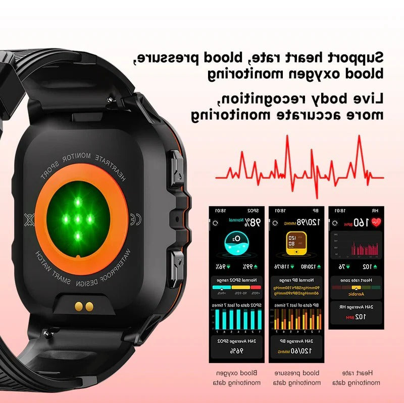 Norvo | Vanntett Smartklokke, Fitness Sporing, Bluetooth 5.0