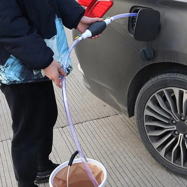 Norvo | Manuell overføringspumpe, hånddrevet væskepumpe med fleksibel slange for drivstoff, olje og vann