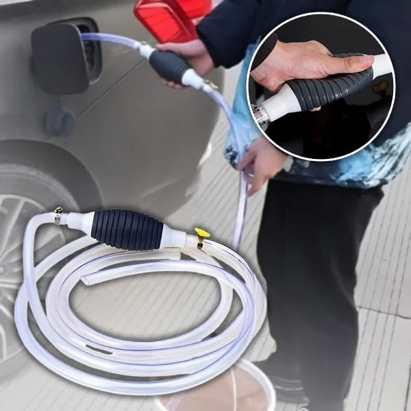 Norvo | Manuell overføringspumpe, hånddrevet væskepumpe med fleksibel slange for drivstoff, olje og vann