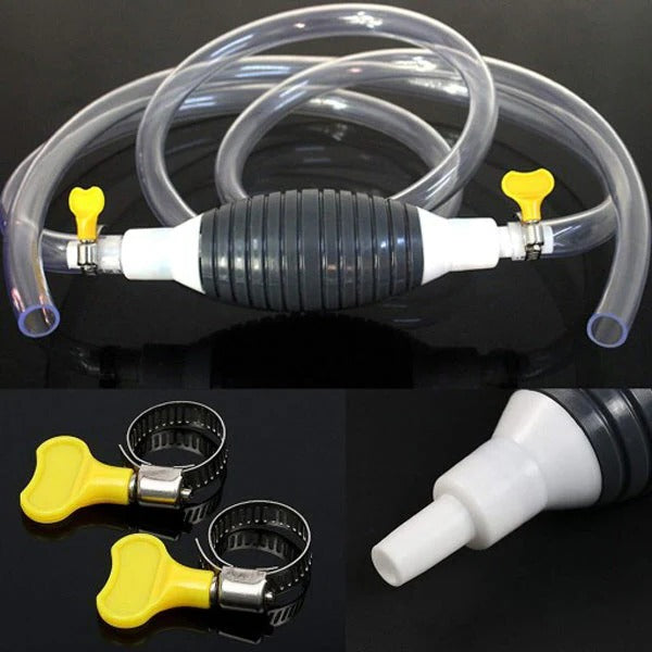 Norvo | Manuell overføringspumpe, hånddrevet væskepumpe med fleksibel slange for drivstoff, olje og vann