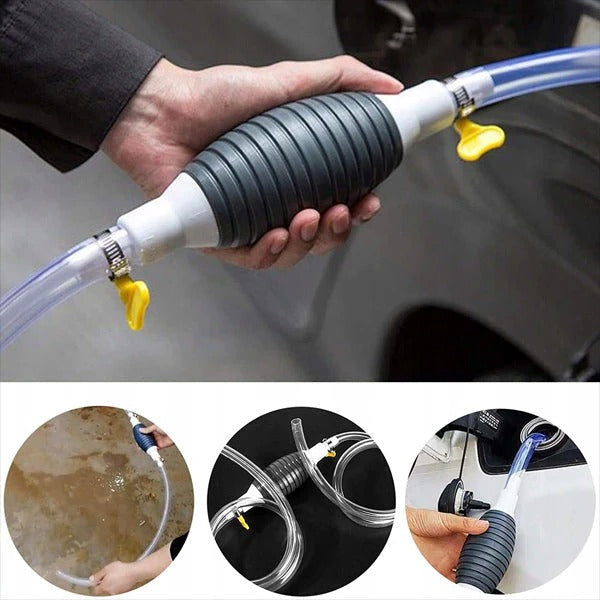 Norvo | Manuell overføringspumpe, hånddrevet væskepumpe med fleksibel slange for drivstoff, olje og vann