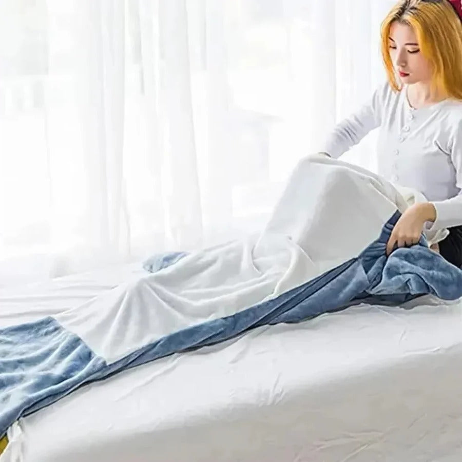 Norvo | Cozy Shark Hettefleece teppe