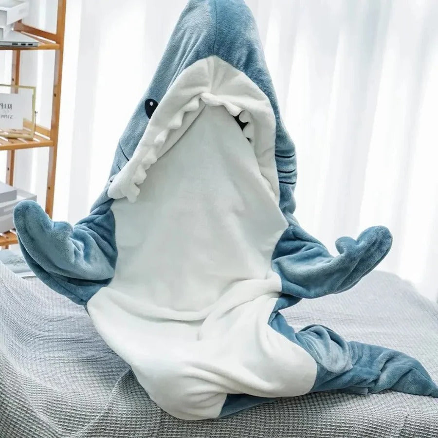 Norvo | Cozy Shark Hettefleece teppe