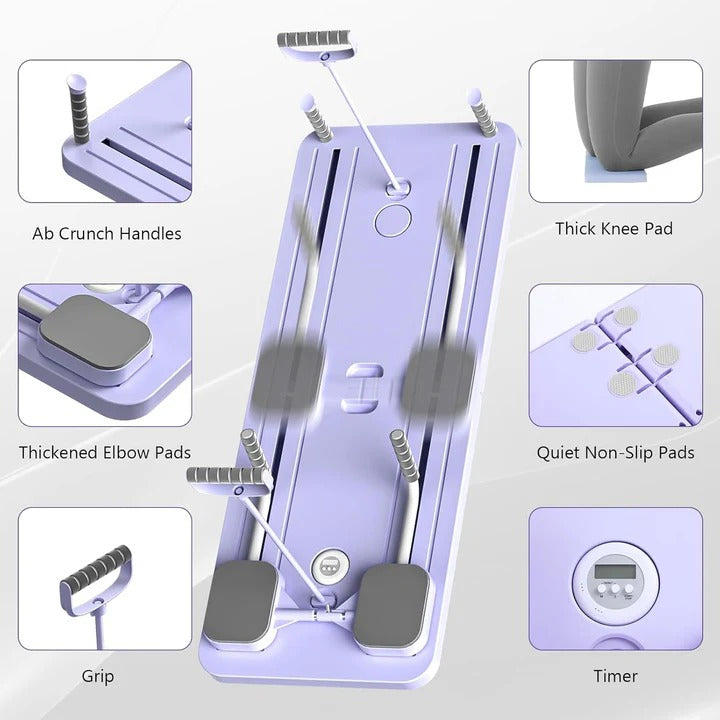 Norvo | HomeStudio Pilates Reformer Board med motstandsbånd