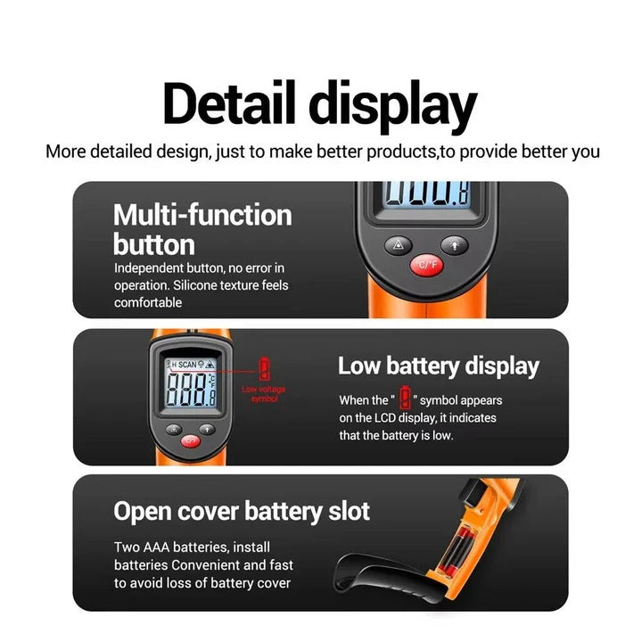 Norvo | Digitalt infrarødt termometer med laserpeking