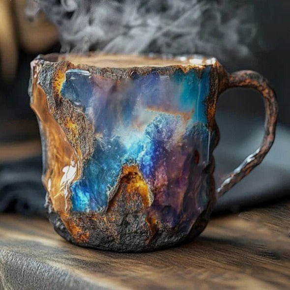 Norvo | Facettert Mineral Krystall Kaffe Mugge – Elegant Glass Kop