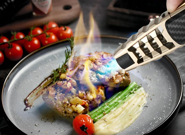 Norvo | Justerbar Flamme Lighter – Blå Flamme for Kjøkken & Utendørsbruk