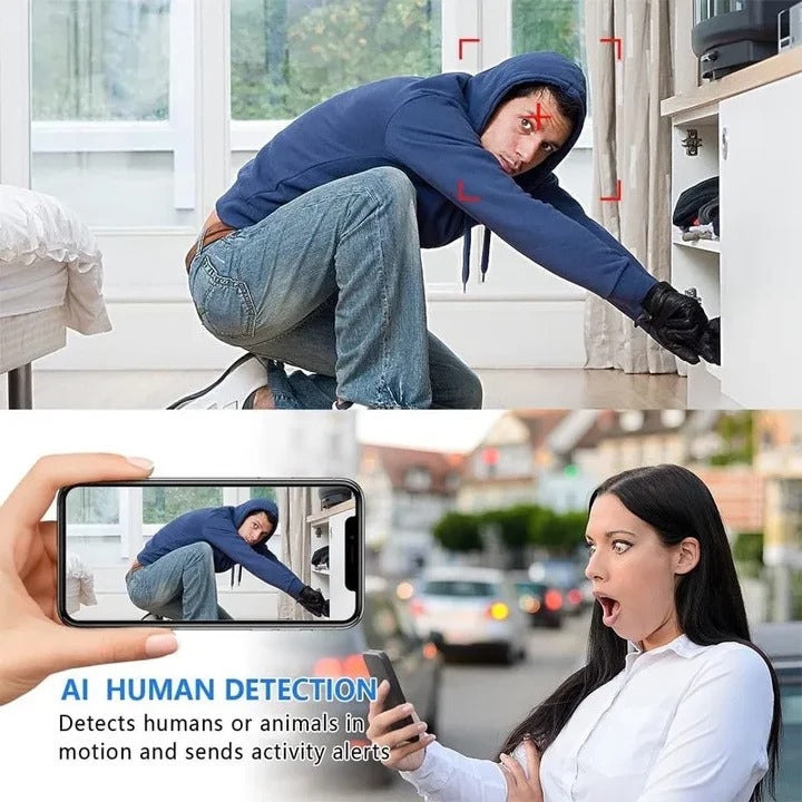 Norvo | 5G WiFi Mini Kamera – Bærbar Trådløs HD Smart Hjemkamera