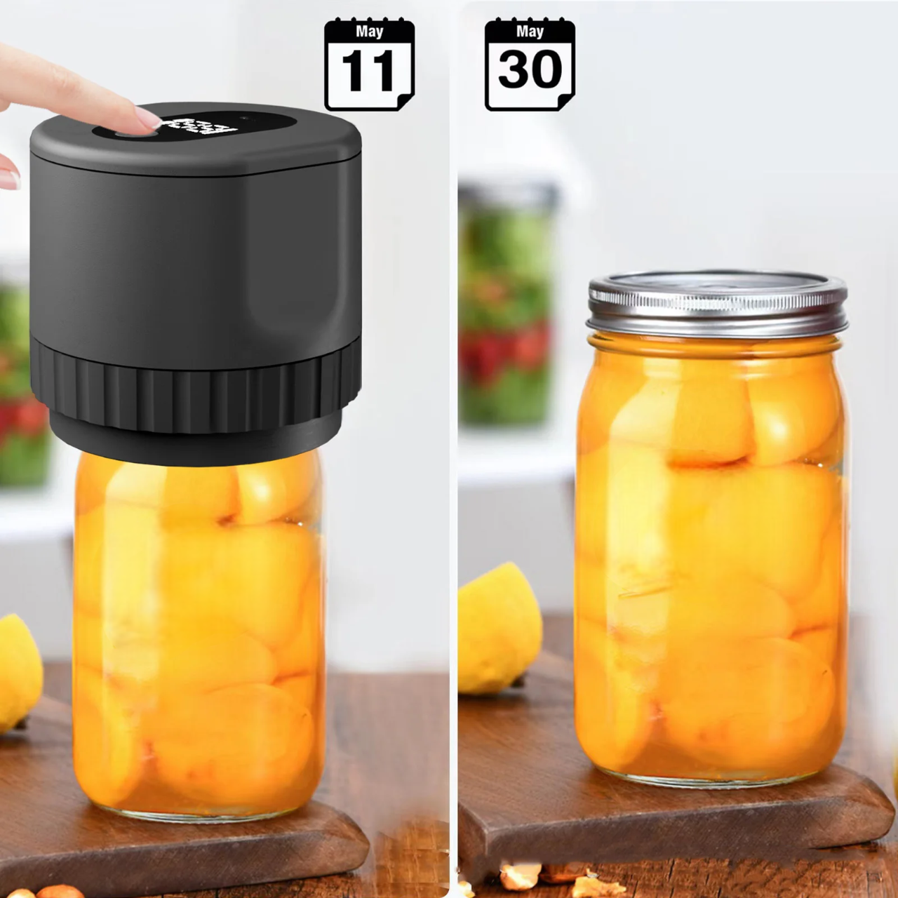 Norvo | Electric Mason Jar Vacuum Sealer med LED-display
