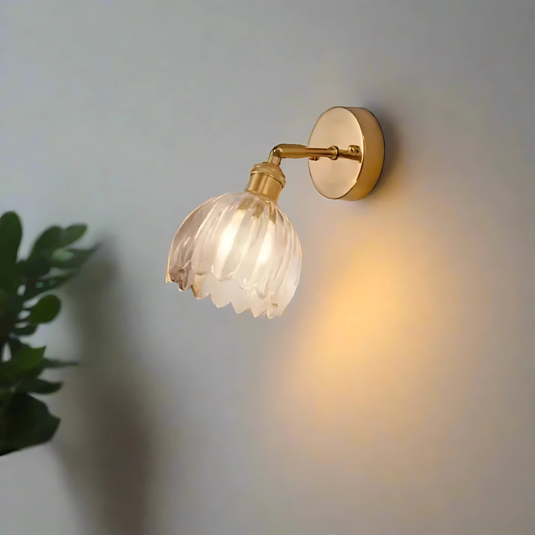 Norvo | Vintage Glass Wall Lights Floral Design