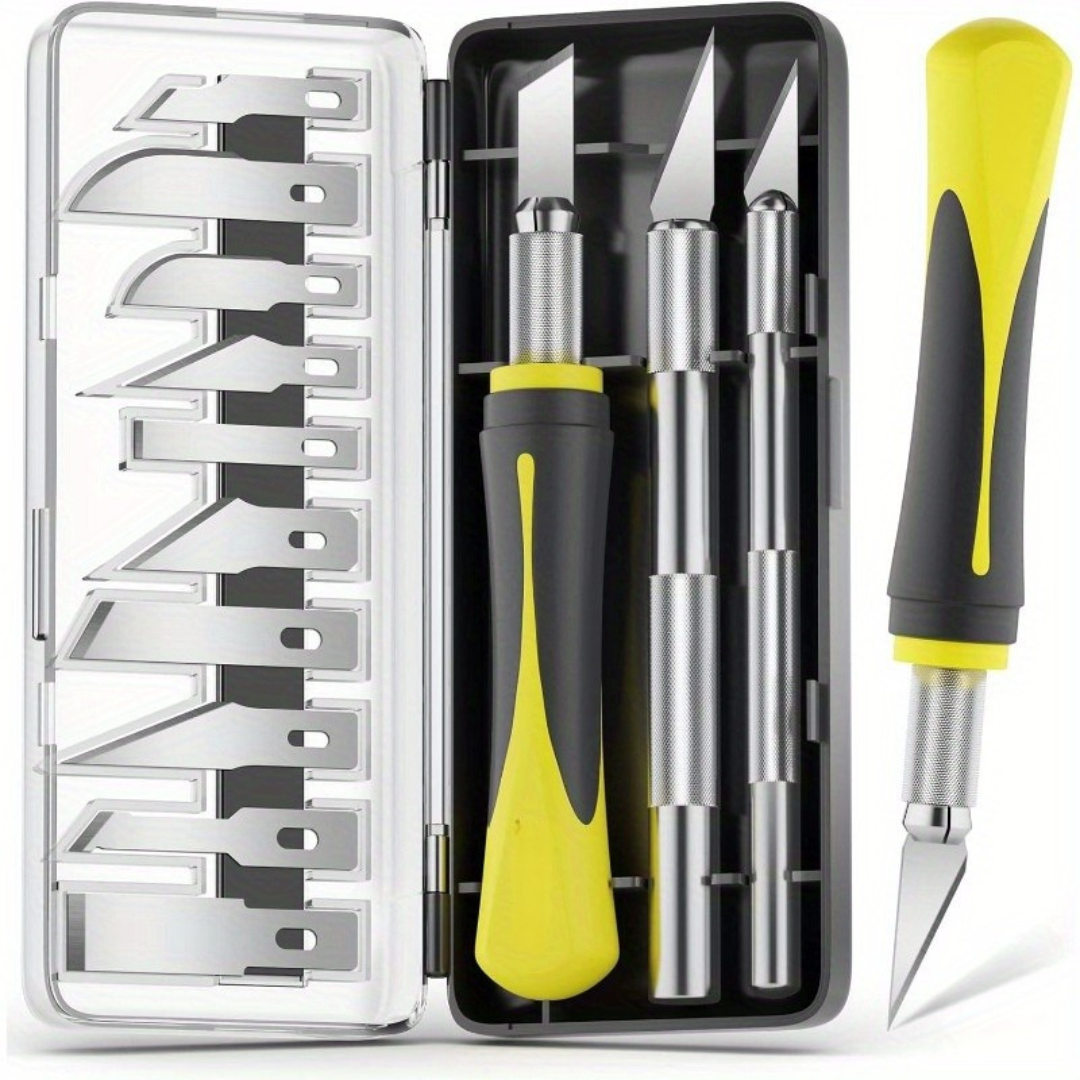 Norvo | Presisjon Trevesknivsett for Lett Utskjæring av Gresskar | Skarpe Ergonomiske Blader