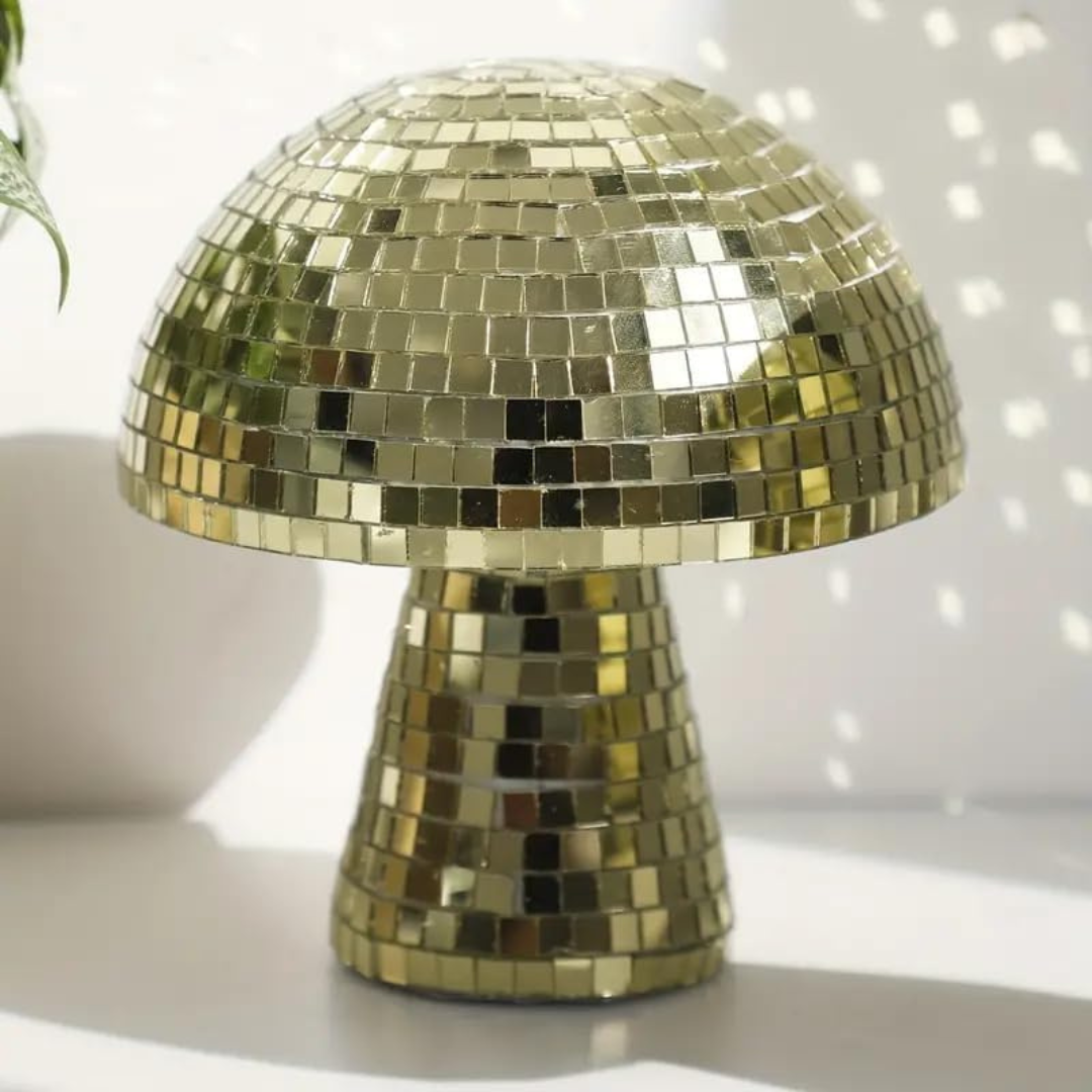 Norvo | Metallisk Disco Bordlampe Soppdesign