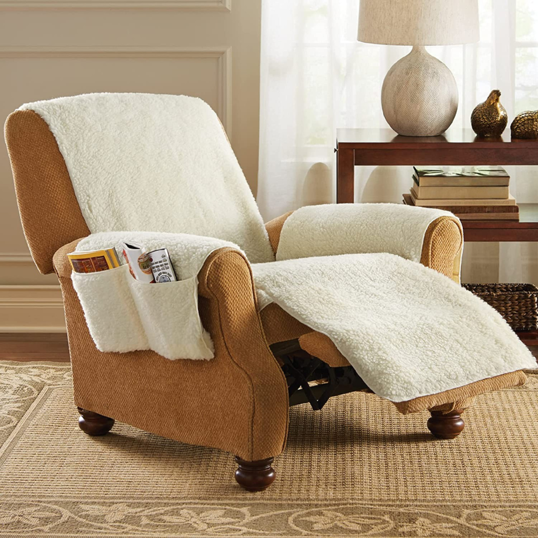 Norvo | Plasj Sofa Dekke Med Side Oppbevaringslommer