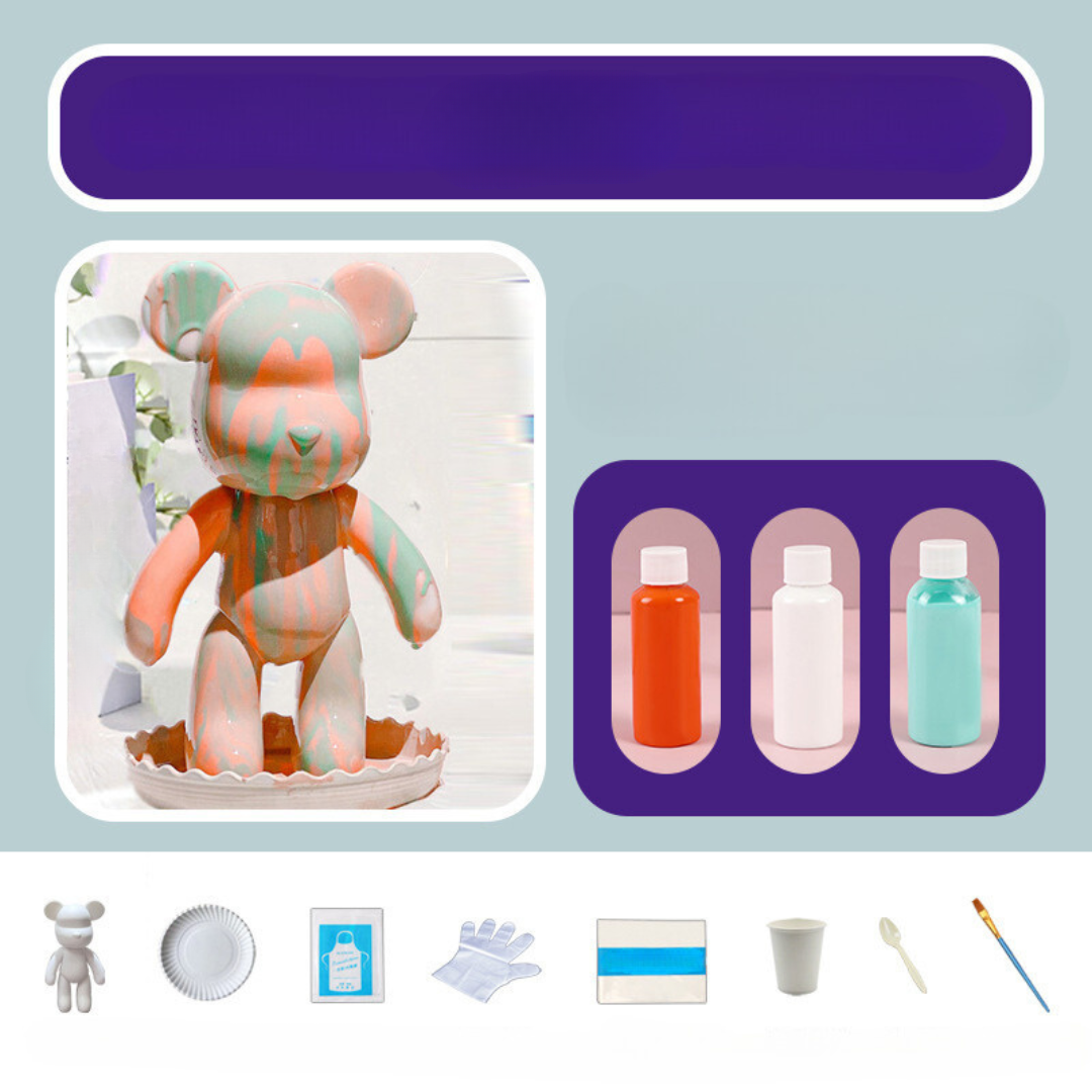 Norvo | Dekorativ Håndmalt Bjørndukke