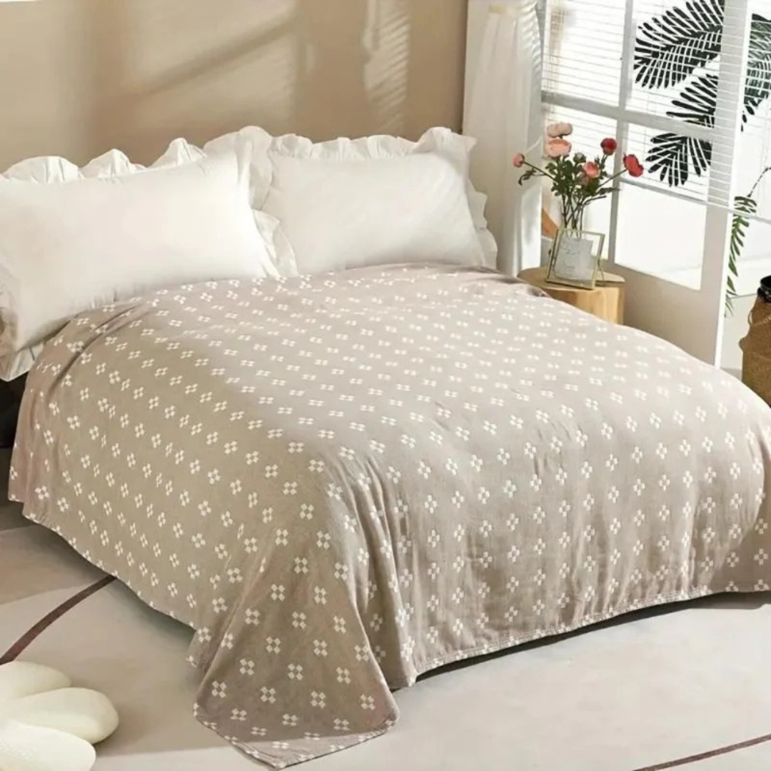 Norvo | Bomulls Geometrisk Teppet Kast