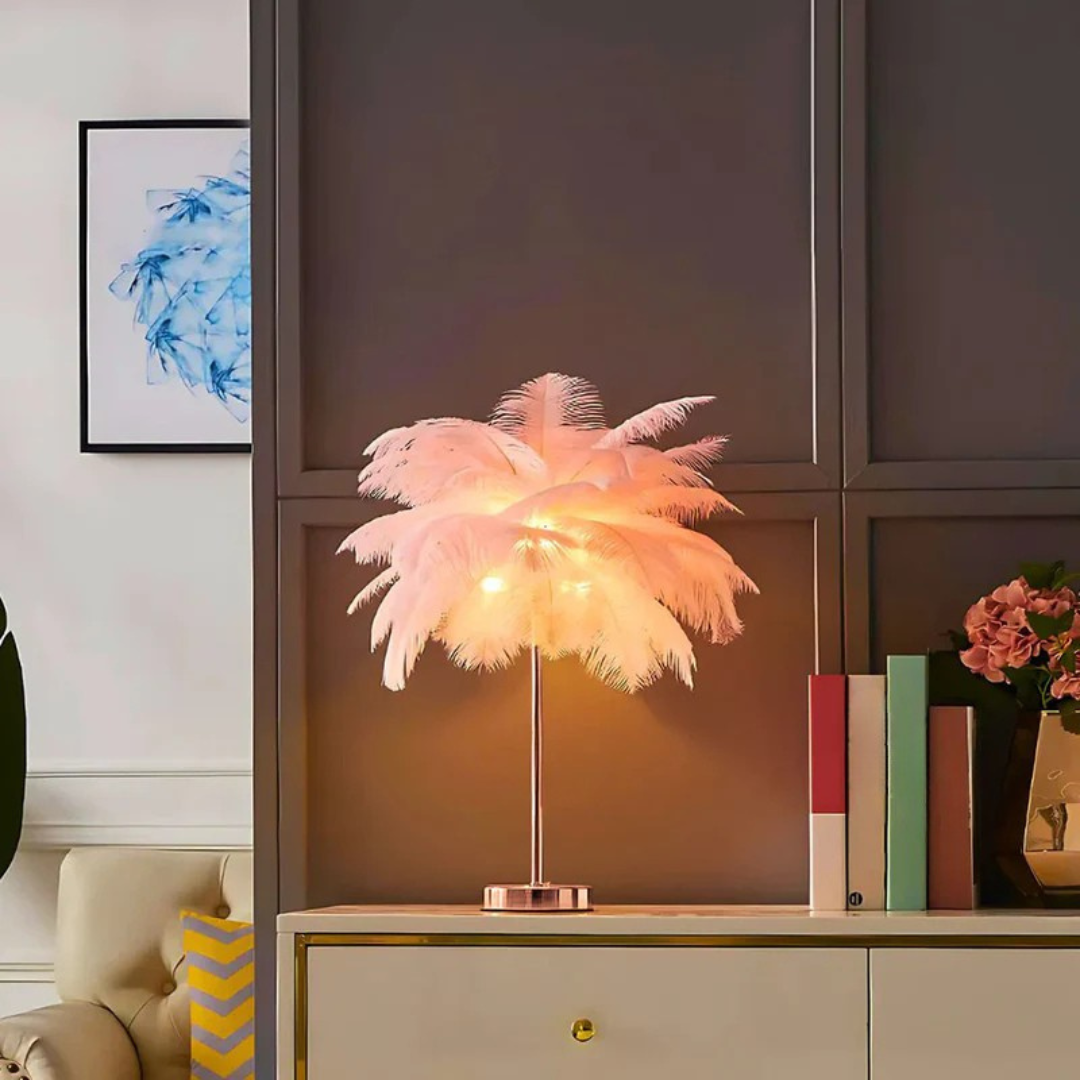 Norvo | Feather Shade Moderne Bordlampe