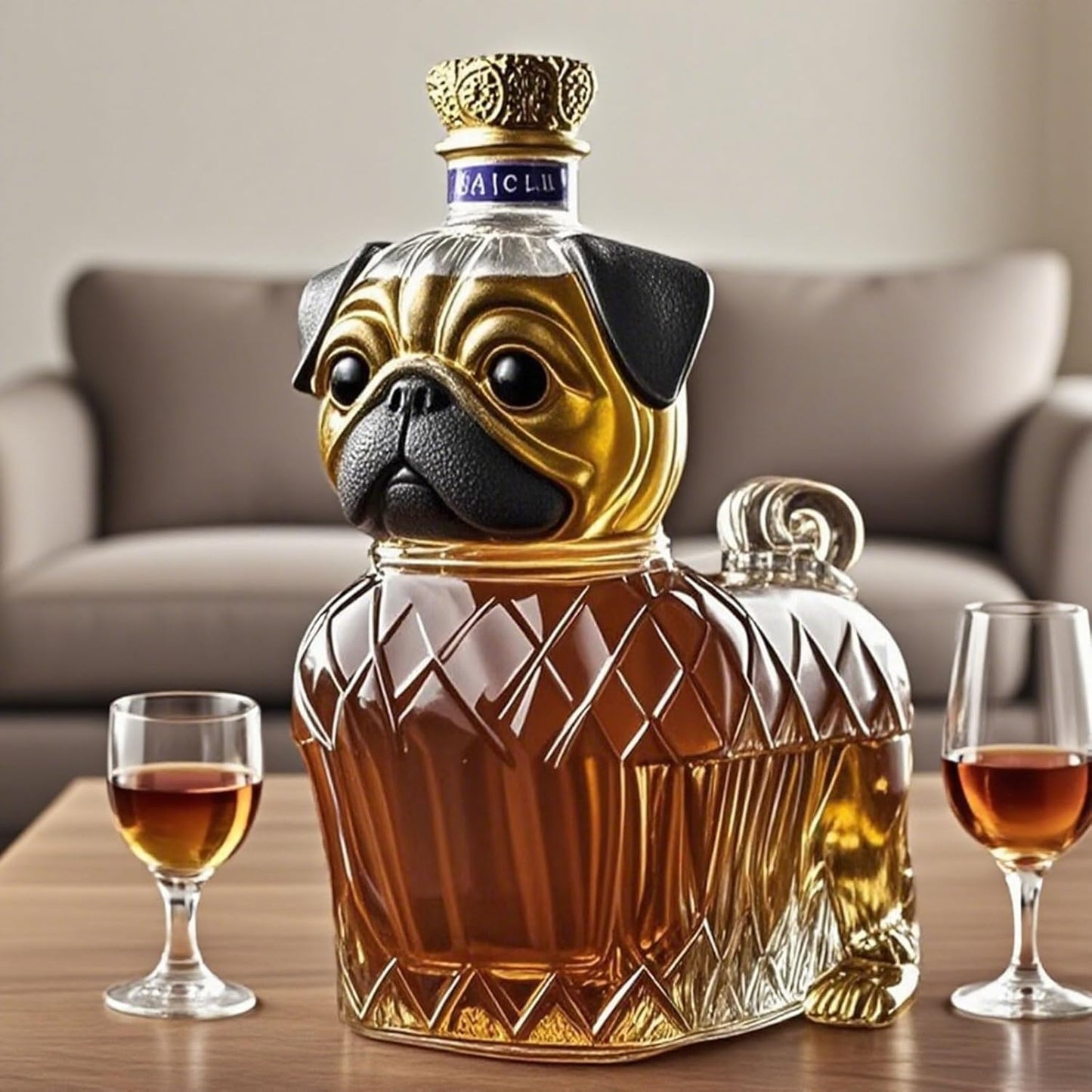 Norvo | Glass Whiskey Karaffel Hund Design